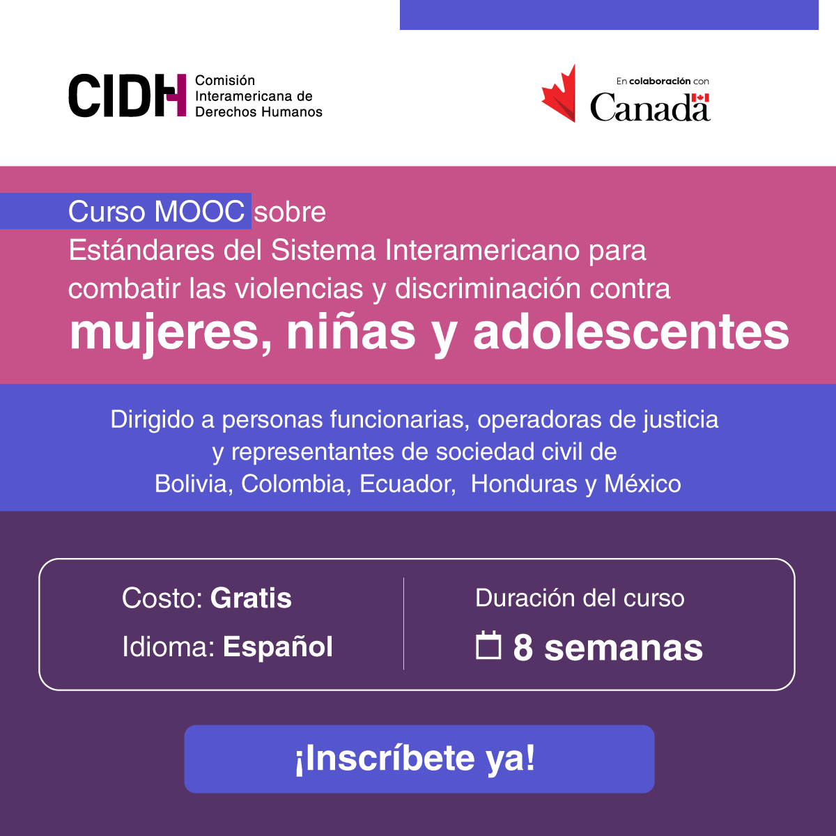 Est�ndares interamericanos para combatir la violencia y discriminaci�n contra las mujeres, ni�as y adolescentes
